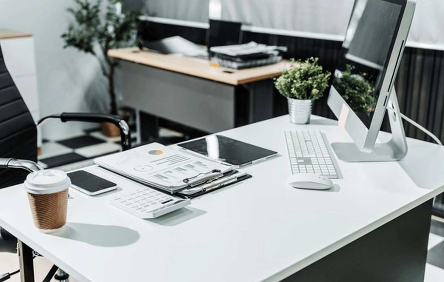 professional ergonomic workspace setup